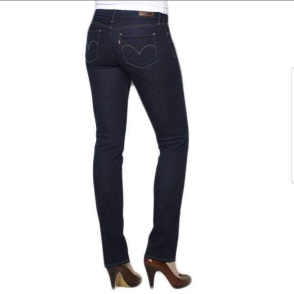 LEVIS Demi Curve straight stretch jeans blue denim - Picture 2 of 6